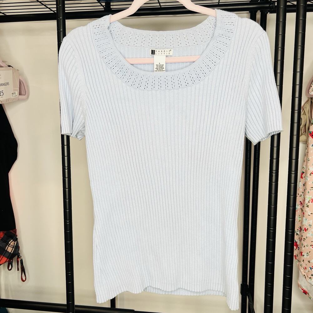 Light Blue Carol Little Knit Size Large Top
